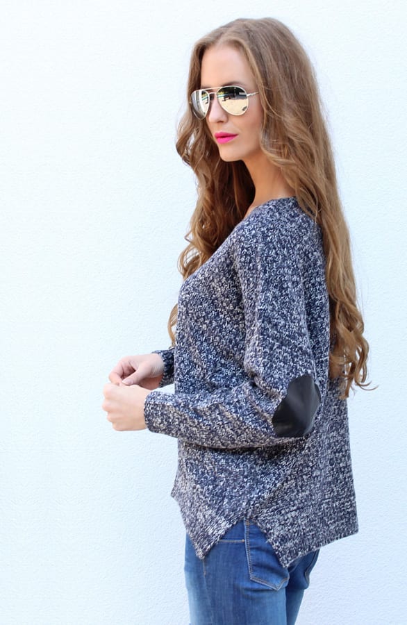 Patched Sweater Blue – shoparchief, foto 2