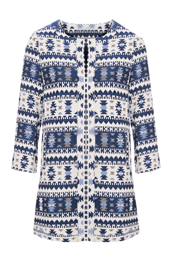Aztec Cotton Jacket Blue – shoparchief, foto 1