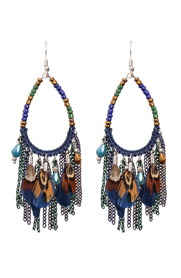 Feather Oorbel Navy – shoparchief, foto 1