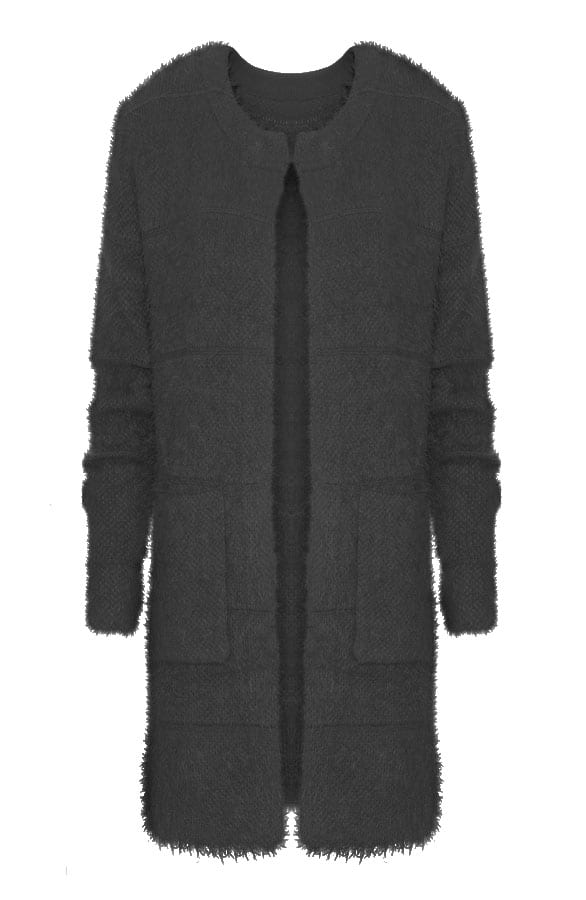 Fluffy Cardigan Black – shoparchief, foto 1