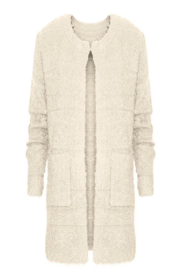 Fluffy Cardigan Cream – shoparchief, foto 1