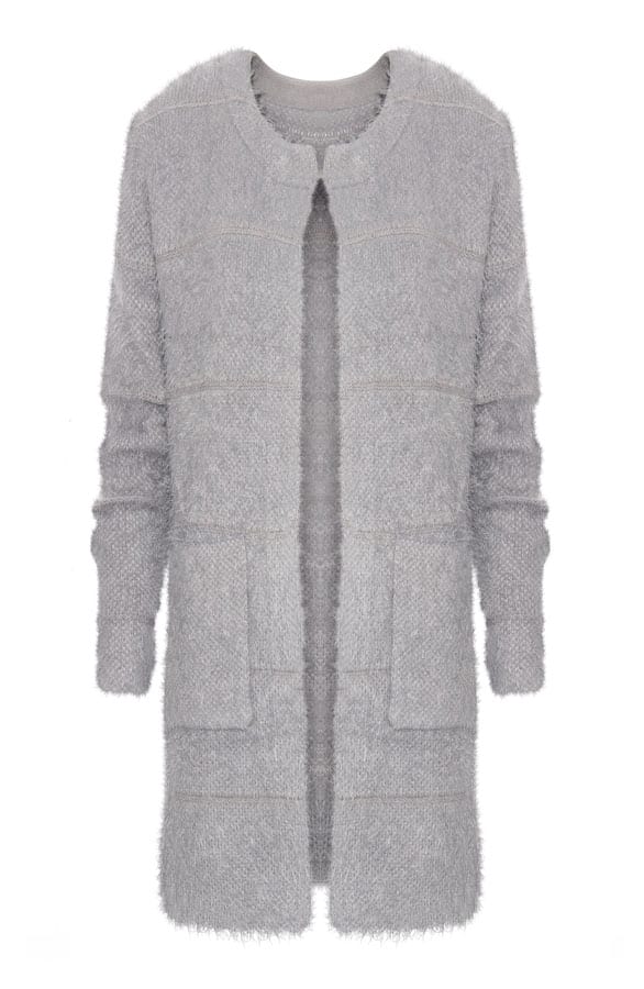 Fluffy Cardigan Grey – shoparchief, foto 1