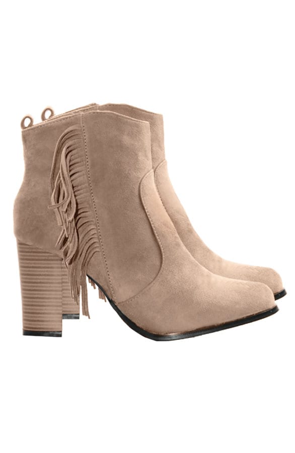 Fringe Booties Taupe 2.0 – shoparchief, foto 1