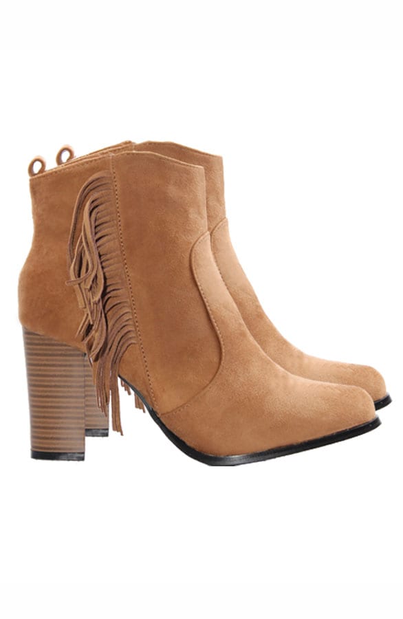 Fringes Booties Cognac 2.0 – shoparchief, foto 1
