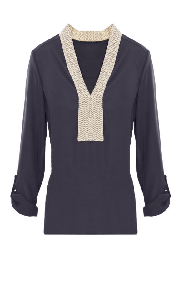 Indian Autumn Blouse Navy – shoparchief, foto 1