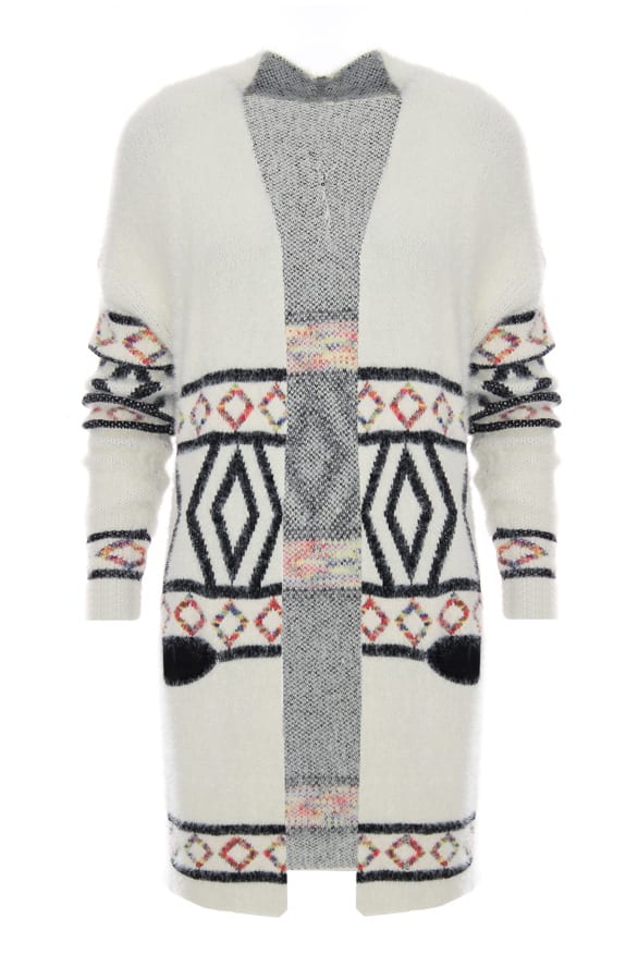 Luxury Aztec Cardigan Cream – shoparchief, foto 1