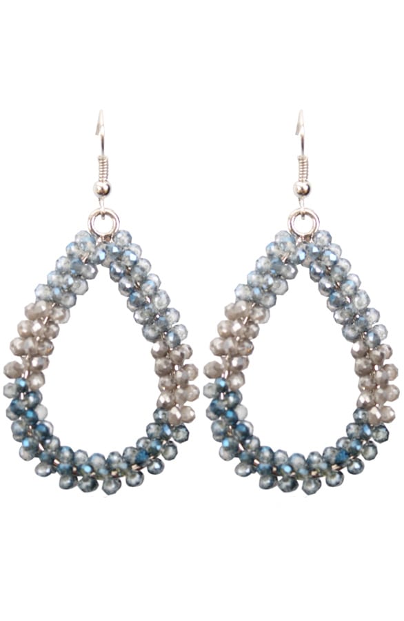 Oval Crystal Ocean Oorbellen – shoparchief, foto 1