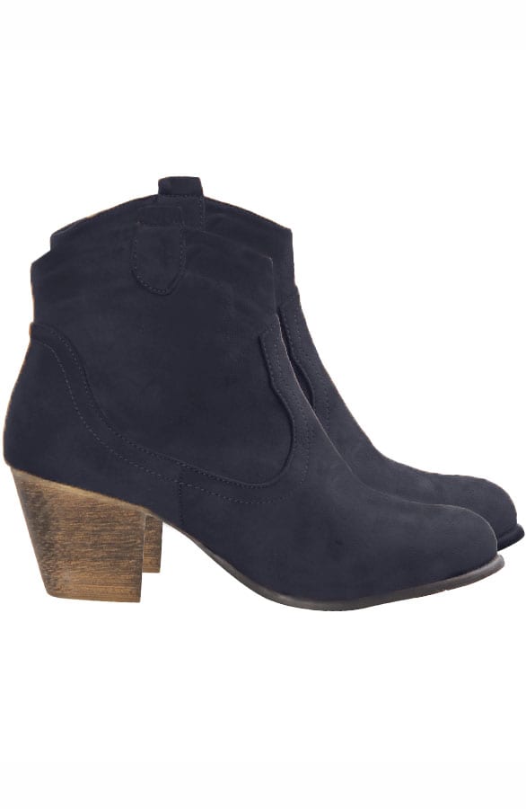 Suede Booties Blue – shoparchief, foto 1