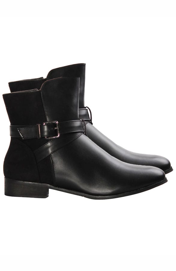 Suede Booties Buckle – shoparchief, foto 1