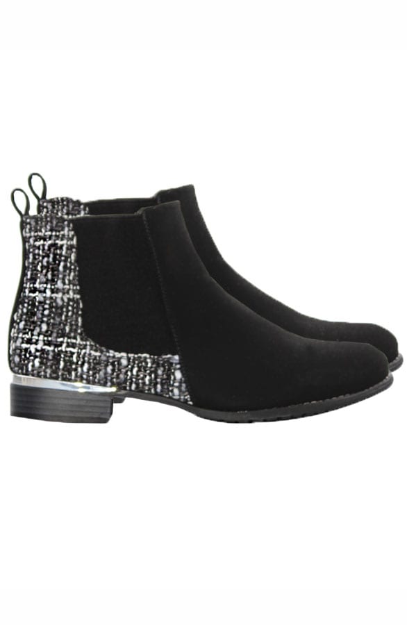 Tweed Booties Black – shoparchief, foto 1