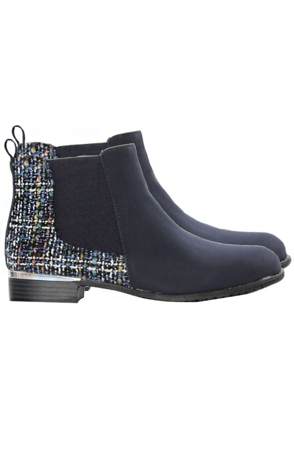 Tweed Booties Blue – shoparchief, foto 1