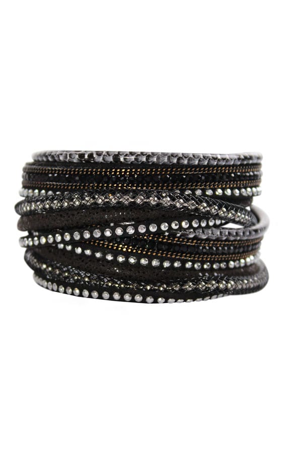 Wrap Me Bracelet Black – shoparchief, foto 1