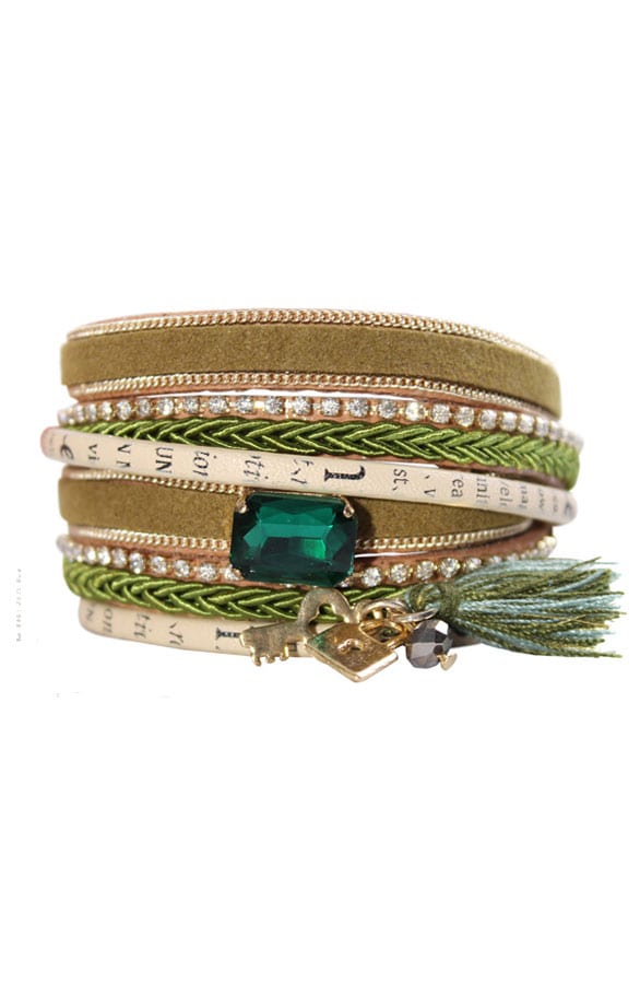 Wrap Me Bracelet Green – shoparchief, foto 1