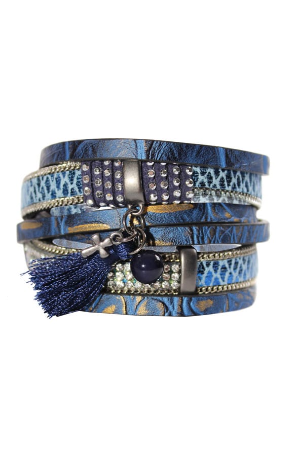 Wrap Me Bracelet Tassel Blue – shoparchief, foto 1