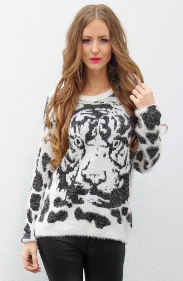 Tiger Sweater White – shoparchief, foto 2