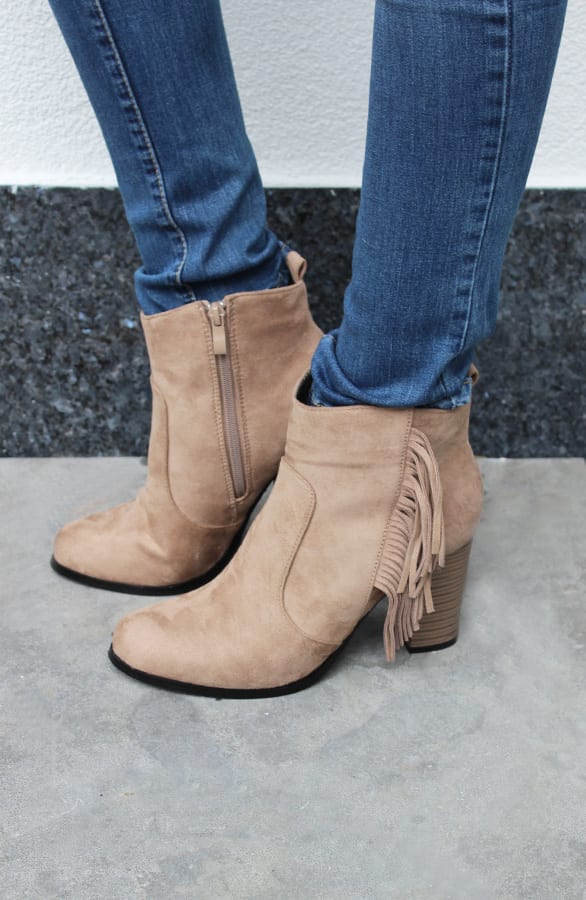 Fringe Booties Taupe 2.0 – shoparchief, foto 3