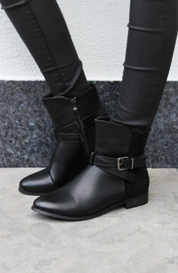 Suede Booties Buckle – shoparchief, foto 4