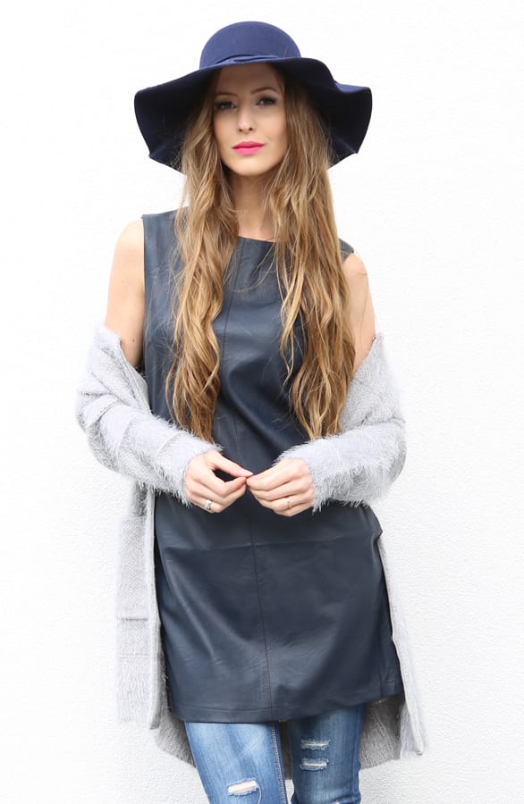 Leather Dress Navy – shoparchief, foto 2