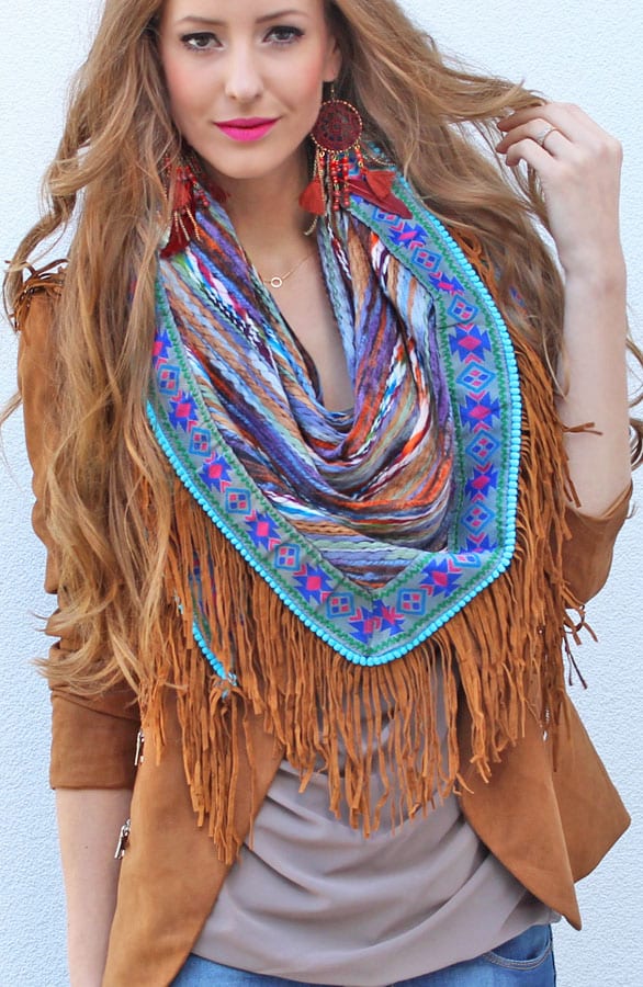 Boho Fringes Sjaal Ocean – shoparchief, foto 2