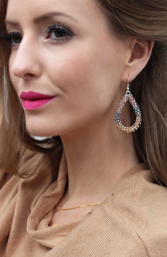 Oval Peach Oorbellen – shoparchief, foto 2