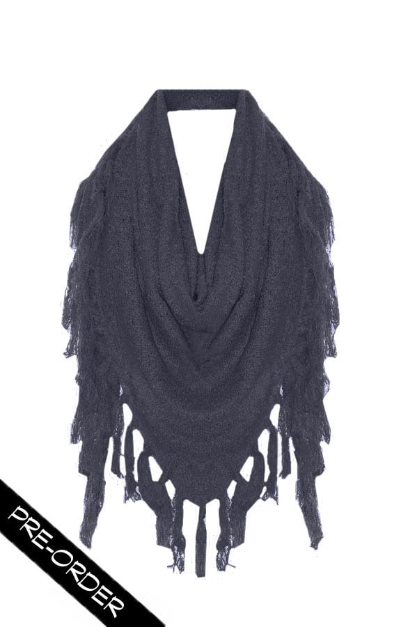 Soft Fringes Sjaal Navy 2.0 – shoparchief, foto 1
