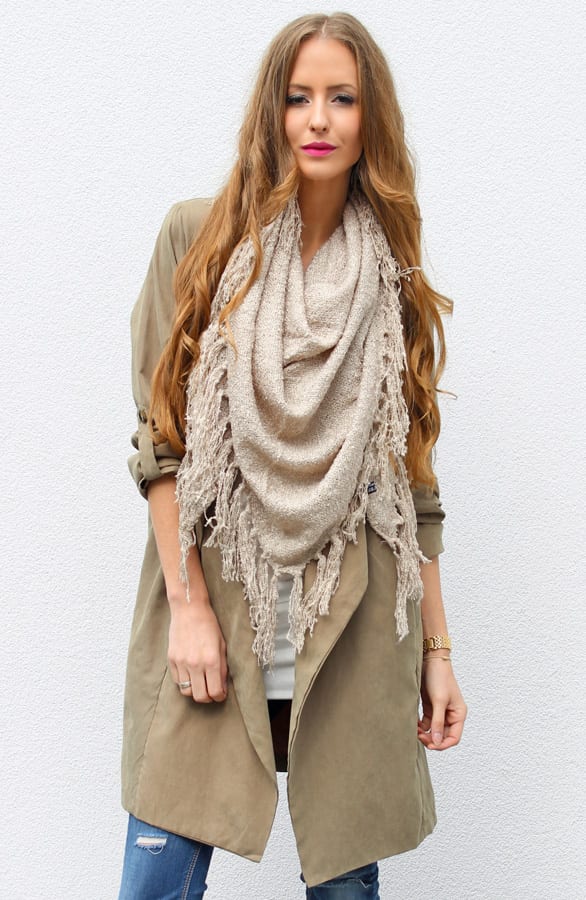 Fringe Sjaal Soft Taupe 2.0 – shoparchief, foto 3