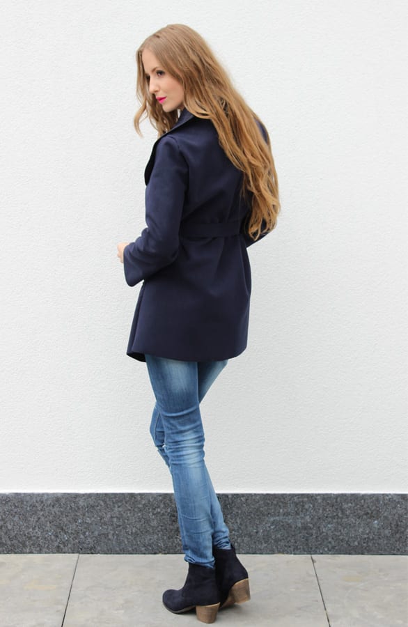 Short Dream Coat Navy – shoparchief, foto 3