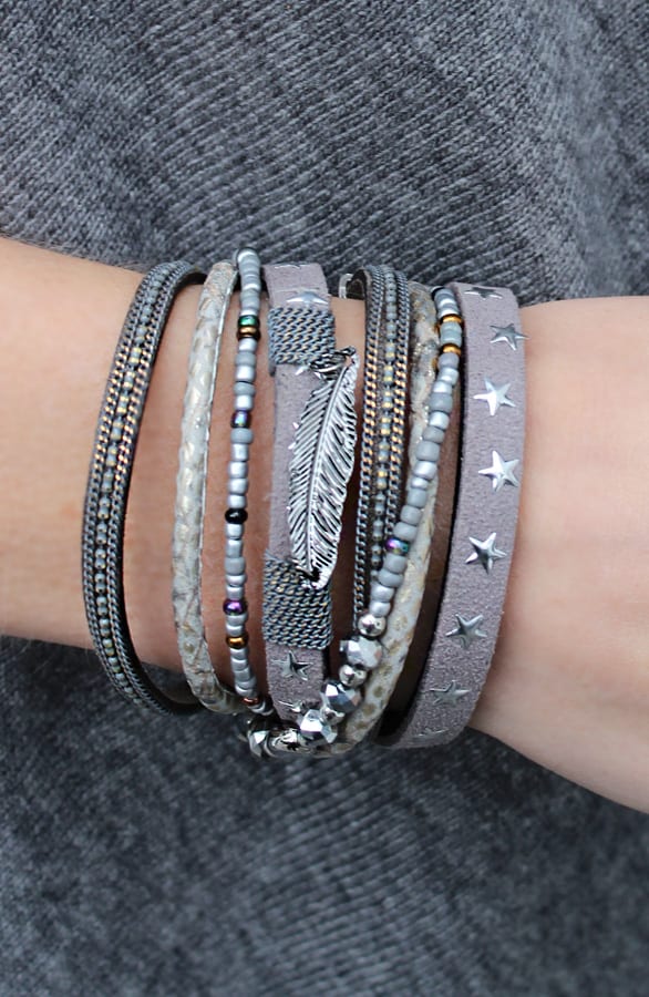 Wrap Me Bracelet Grey – shoparchief, foto 3