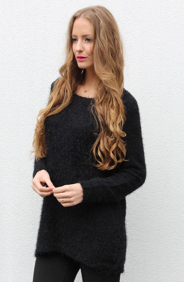 Soft Fluffy Sweater Black – shoparchief, foto 5