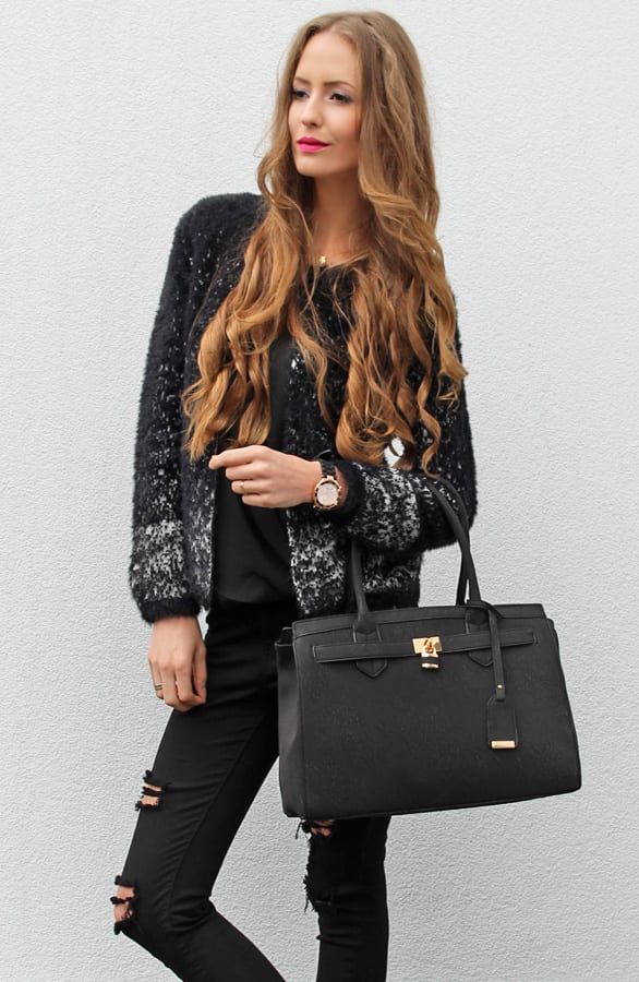 Classic Lock Bag Black – shoparchief, foto 4