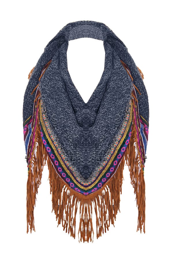 Bohemian Fringe Sjaal Blue 2.0 – shoparchief, foto 1