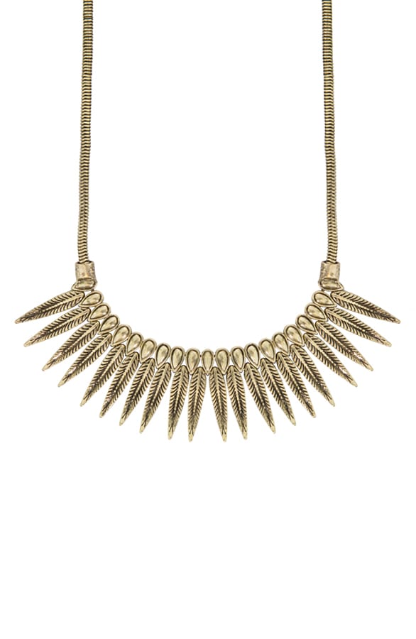 Boho Feather Necklace Gold – shoparchief, foto 1