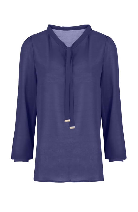 Bow Blouse Kobalt – shoparchief, foto 1