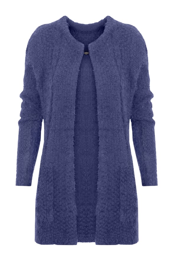 Fluff Me Up Kobalt Cardigan – shoparchief, foto 1