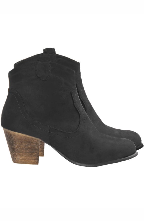 Suede Booties Black – shoparchief, foto 1
