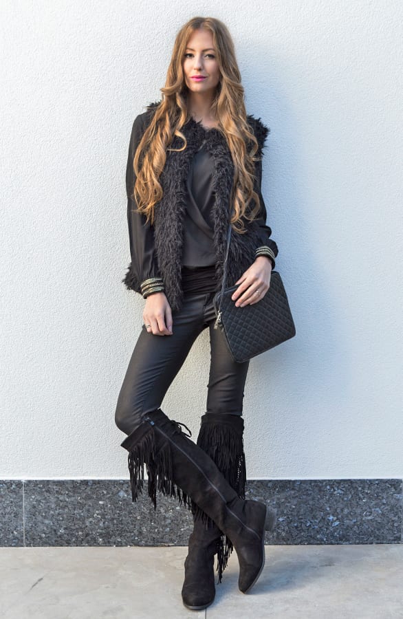 Favorite Fur Gilet Black – shoparchief, foto 5