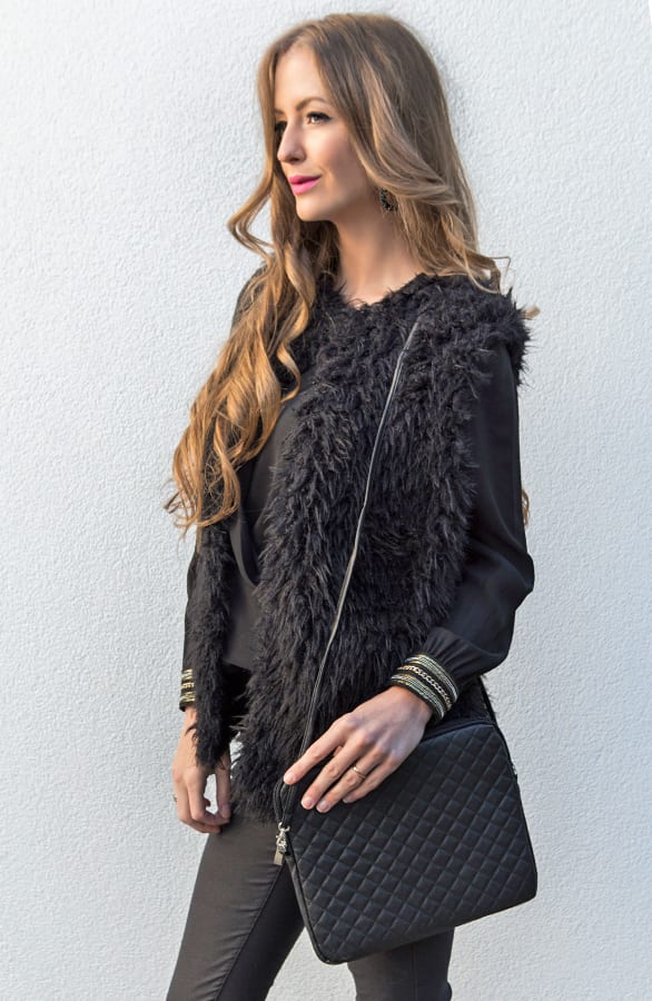 Favorite Fur Gilet Black – shoparchief, foto 3