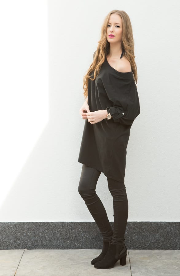 Oversized Tuniek Zwart – shoparchief, foto 4