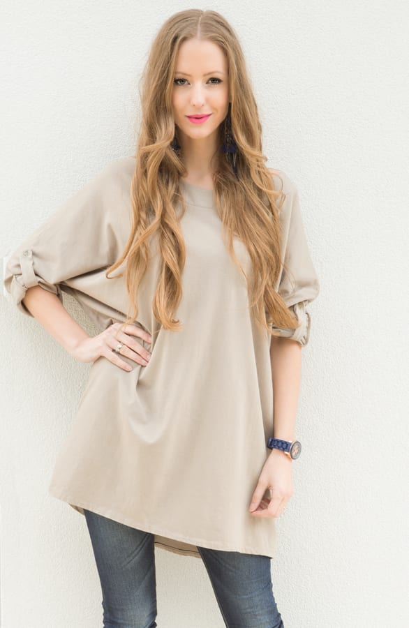 Oversized Tuniek Taupe – shoparchief, foto 5