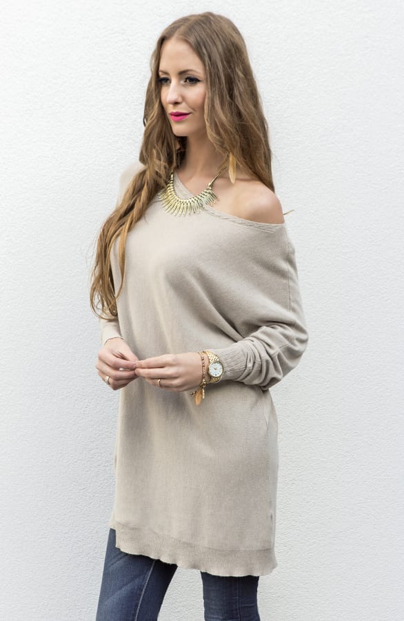 Oversized Tuniek Woven Beige – shoparchief, foto 2