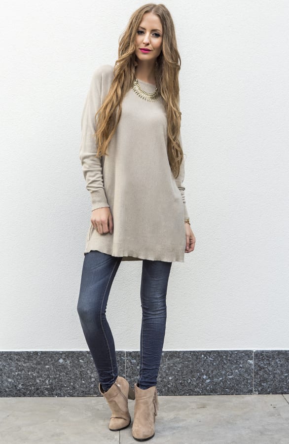 Oversized Tuniek Woven Beige – shoparchief, foto 3