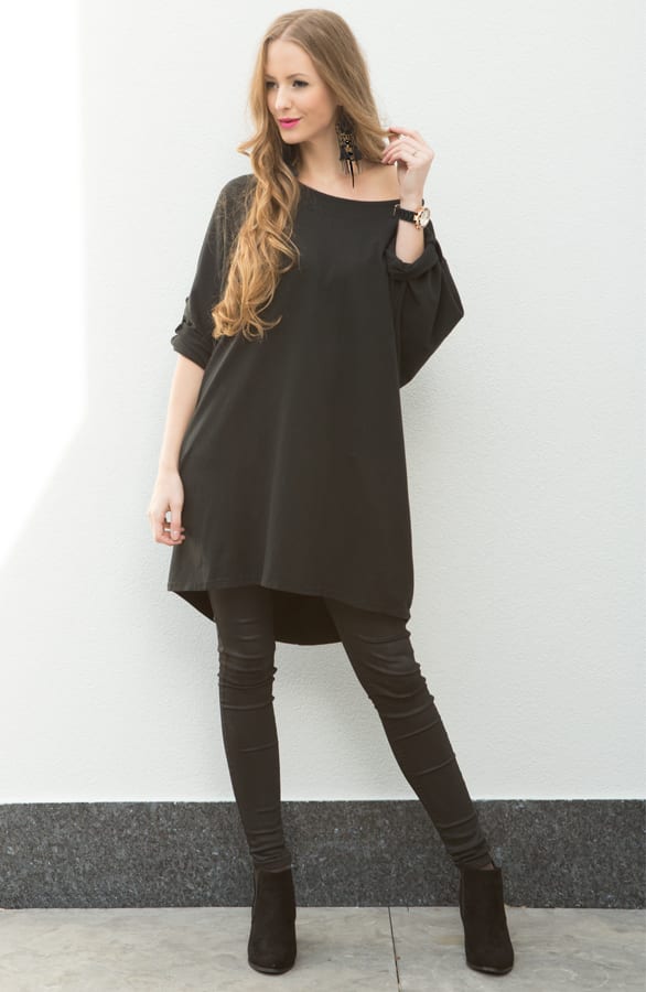 Oversized Tuniek Zwart – shoparchief, foto 2