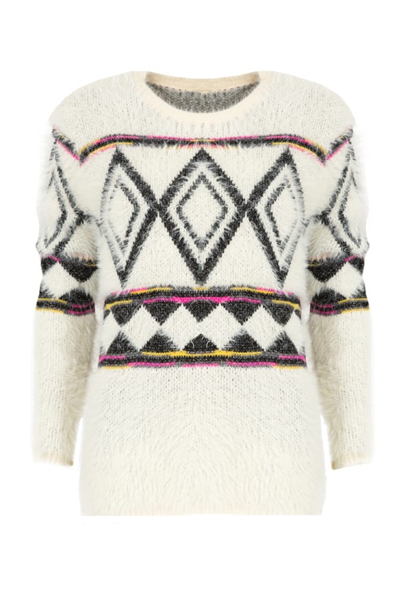 Aztec Trui Creme Fuchsia – shoparchief, foto 1