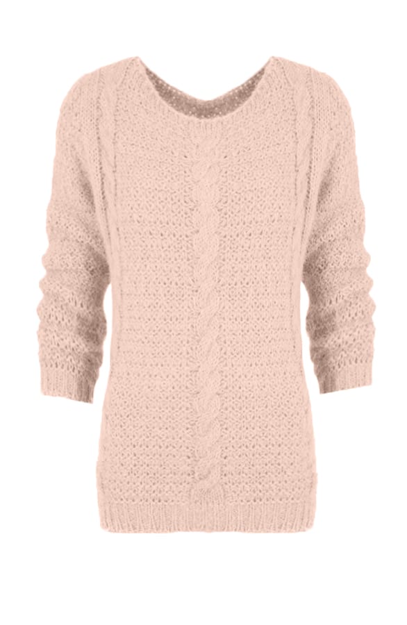 Cable Candy Sweater Pink – shoparchief, foto 1