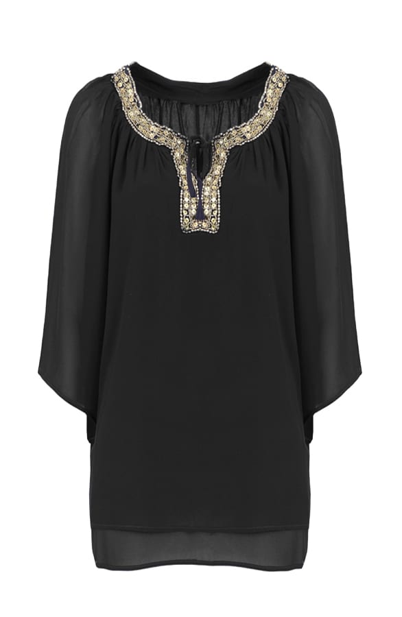Fabulicious Beads Blouse Black – shoparchief, foto 1