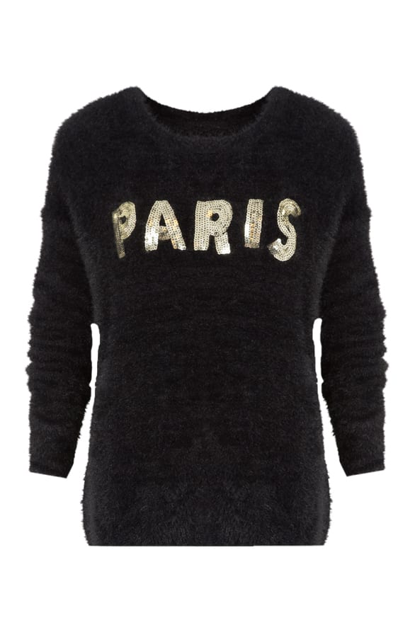 Fluffy Paris Trui Black – shoparchief, foto 1