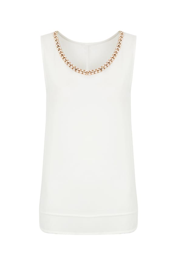 Luxury Chain Top Creme – shoparchief, foto 1