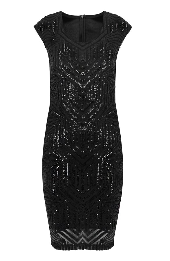 Pailletten Dress Black – shoparchief, foto 1