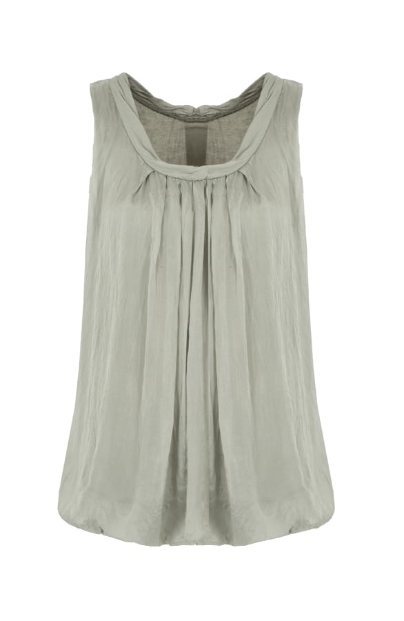 100% Silk Green Top – shoparchief, foto 1