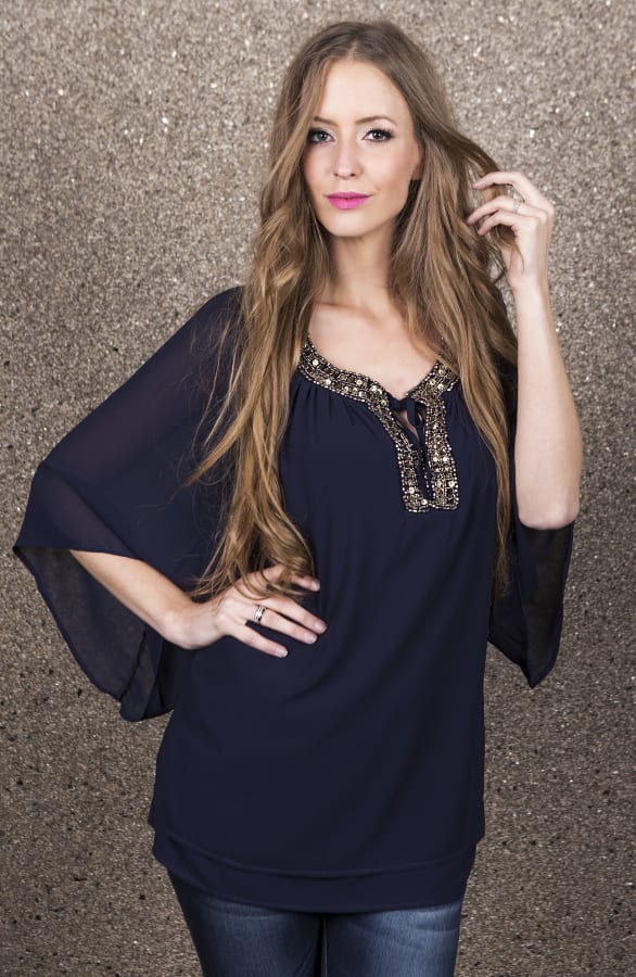Fabulicious Beads Blouse Blue – shoparchief, foto 2